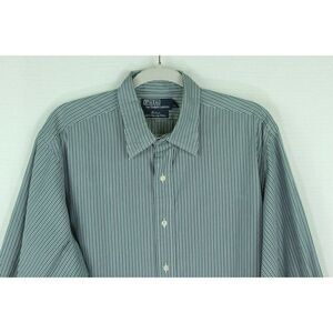 Polo Ralph Lauren Shirt 17 33 Mens Robson Button Front  Striped